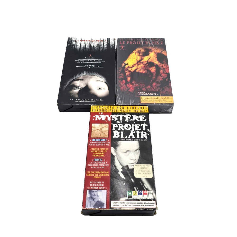 Le Projet Blair Witch 1 & 2/Curse of the Blair VHS Lot | French Versions VF